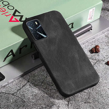Black PU phone case with ring holder and raised camera covers