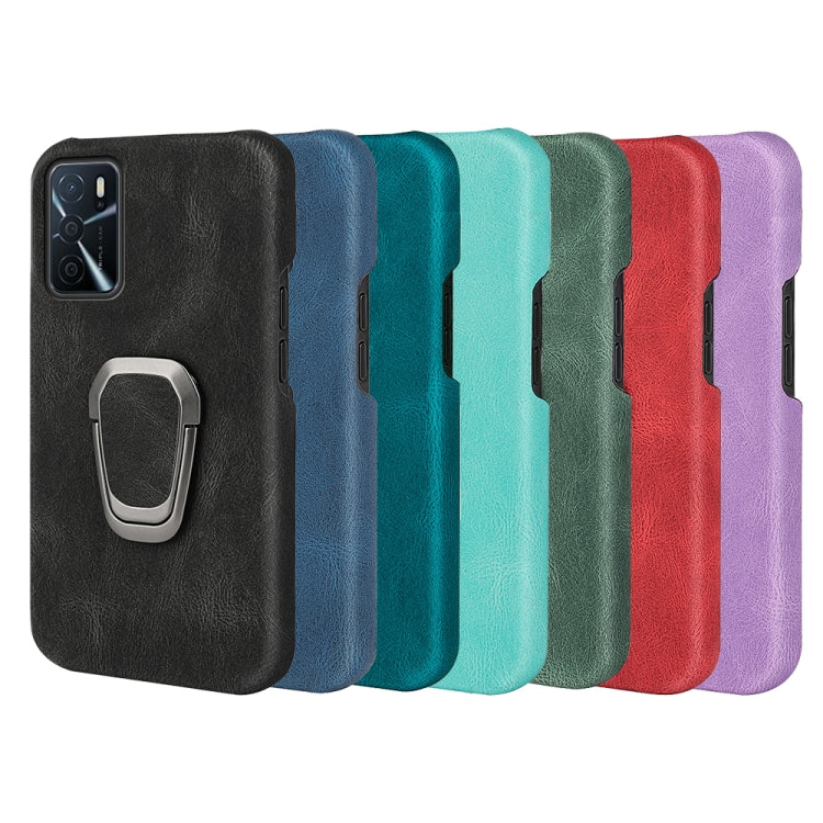 PU phone cases with ring holder, multi-color set: black, blue, green, mint, cyan, red, purple