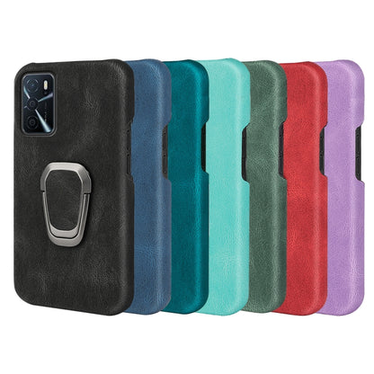 PU phone cases with ring holder, multi-color set: black, blue, green, mint, cyan, red, purple