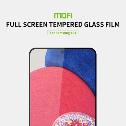 Tempered glass full-screen protector for Samsung Galaxy A53 5G with 2.5D curved edges