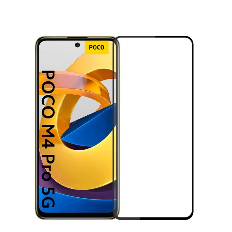 Tempered glass full-screen protector for Xiaomi Poco M4 Pro 5G with 2.5D curved edges