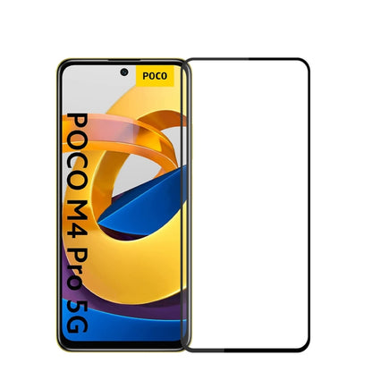 Tempered glass full-screen protector for Xiaomi Poco M4 Pro 5G with 2.5D curved edges