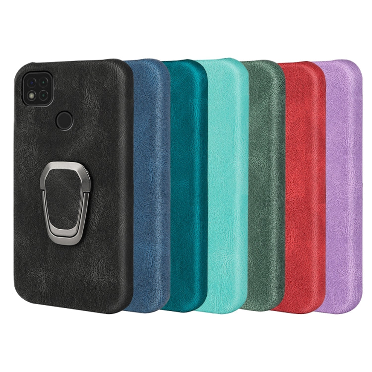 Multi-color PU phone cases with ring holders, shown side by side