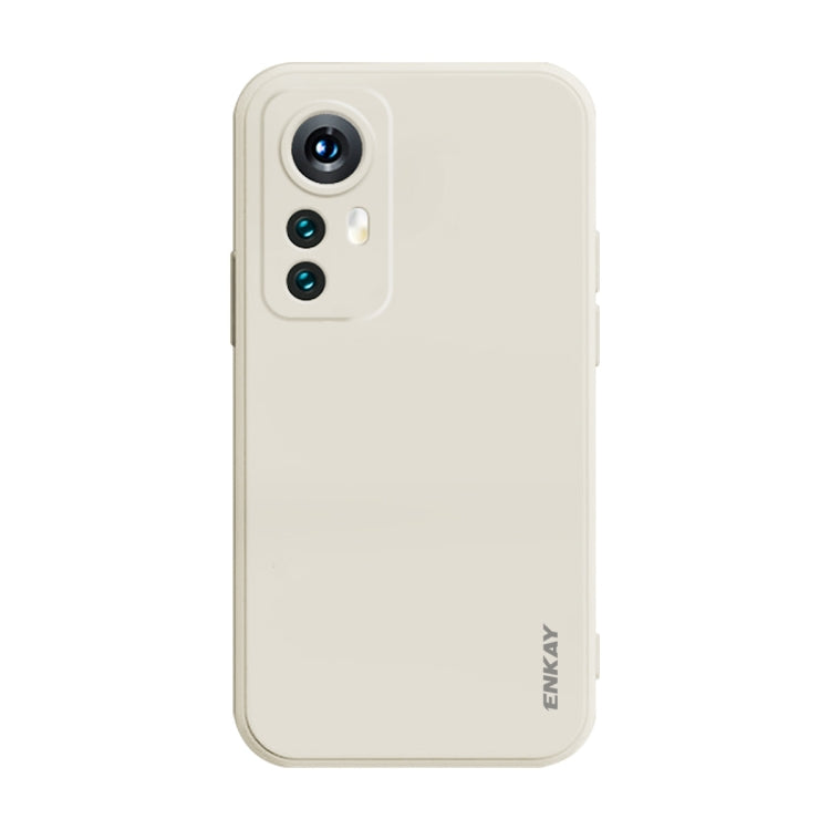 Beige ENKAY liquid silicone phone case for Xiaomi 12 Pro/12S Pro