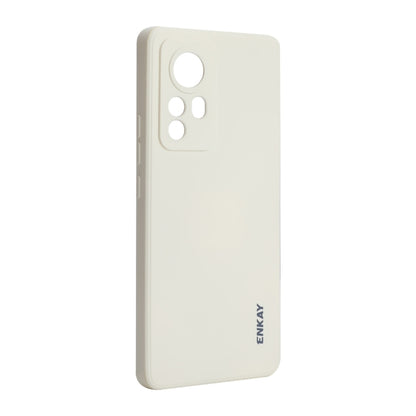 Light beige ENKAY liquid silicone phone case for Xiaomi 12 Pro/12S Pro