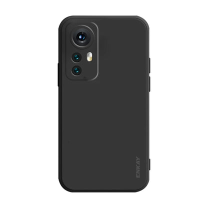 Black ENKAY liquid silicone phone case for Xiaomi 12 Pro/12S Pro