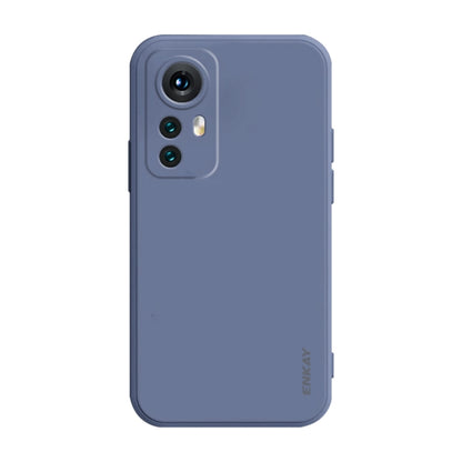 Dark blue ENKAY liquid silicone phone case for Xiaomi 12 Pro/12S Pro