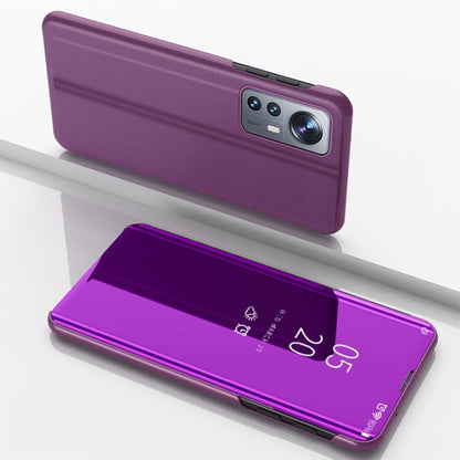 Plated Mirror Horizontal Flip Leather Case with Holder, For Xiaomi 12 / 12X, For Xiaomi 12 Pro