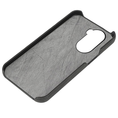 Gray PU phone case back with camera cutout for For Honor 60