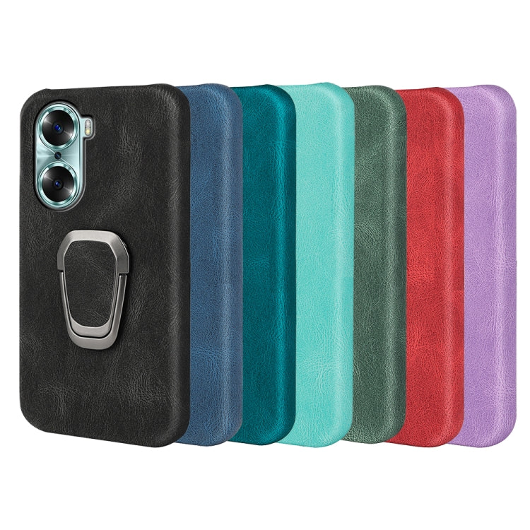 PU phone cases with ring holder in multiple colors for For Honor 60