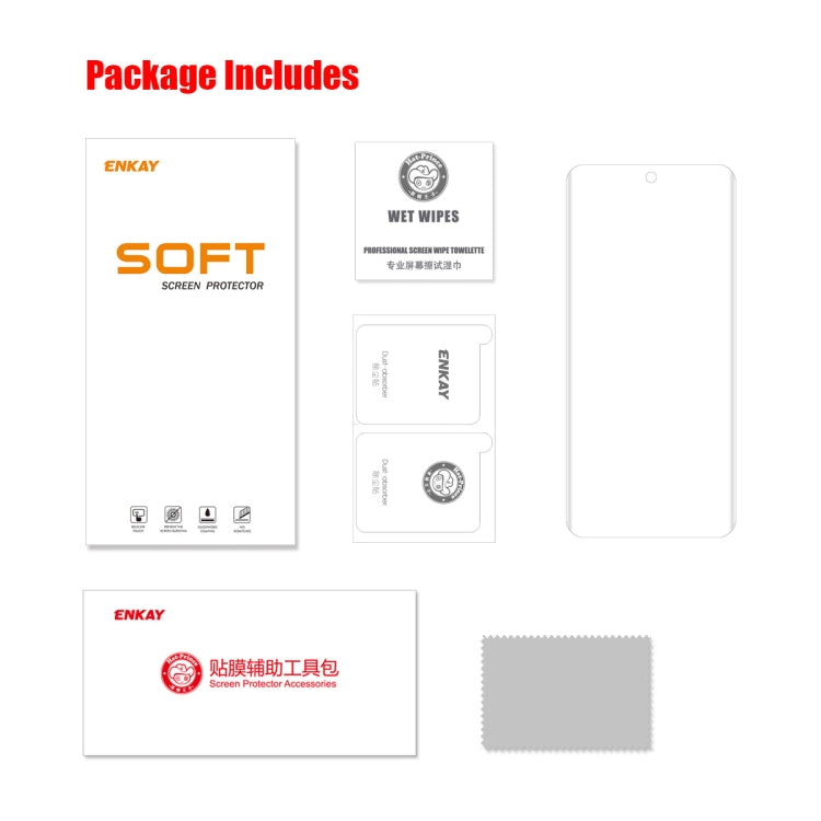 Screen protector kit with clear curved-fit film and cleaning accessories