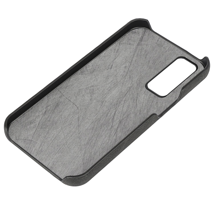 Black PU phone case back cover with camera opening and cutout