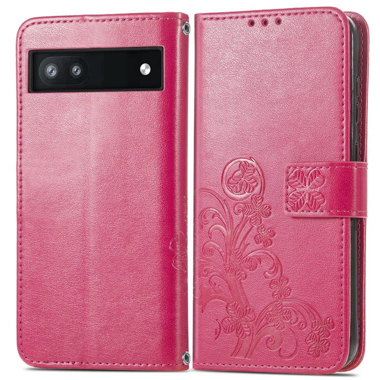 Four-leaf Clasp Embossed Buckle Leather Phone Case, For Google Pixel 6a, For Motorola Moto G31, For Motorola Moto G51 5G, For Motorola Moto G71 5G