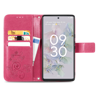 Four-leaf Clasp Embossed Buckle Leather Phone Case, For Google Pixel 6a, For Motorola Moto G31, For Motorola Moto G51 5G, For Motorola Moto G71 5G