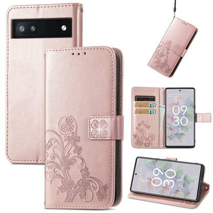 Four-leaf Clasp Embossed Buckle Leather Phone Case, For Google Pixel 6a, For Motorola Moto G31, For Motorola Moto G51 5G, For Motorola Moto G71 5G