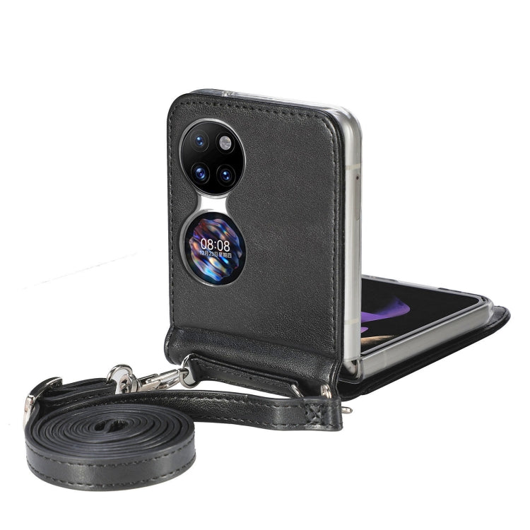 Diagonal Embossed Card Folding Phone Case, For Huawei  P50 Pocket