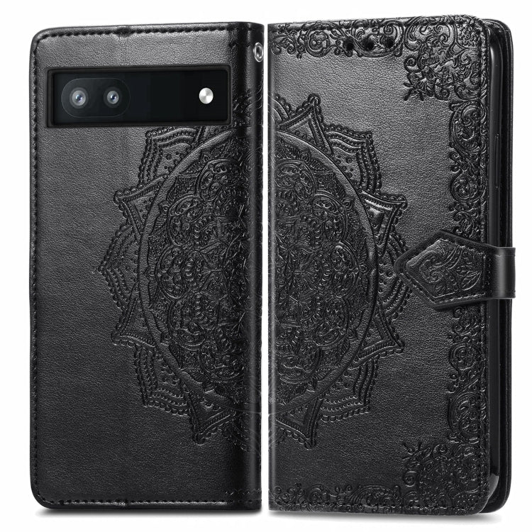 Mandala Flower Embossed Flip Leather Phone Case, For Google Pixel 6a, For Motorola Moto G31, For Motorola Moto G51, For Motorola Moto G71 5G
