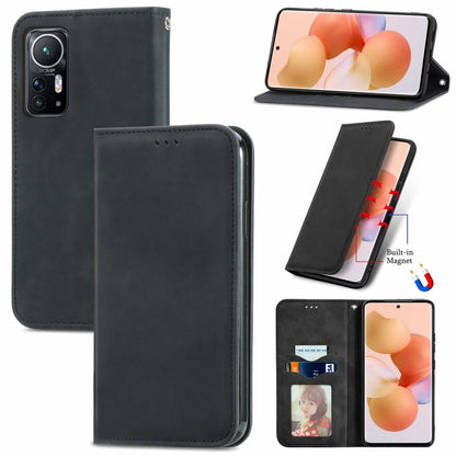 Retro Skin Feel Magnetic Flip Leather Phone Case, For Xiaomi 12 / 12X