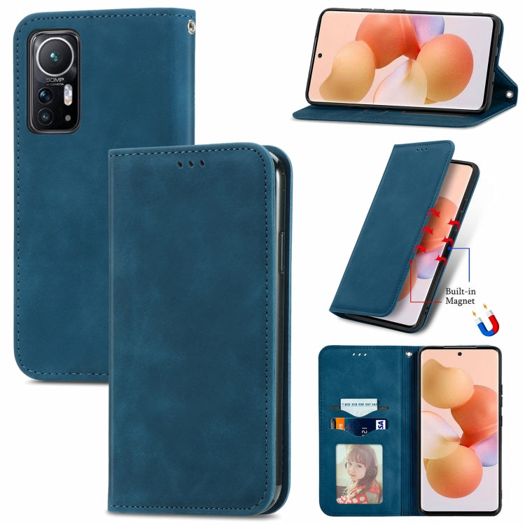 Retro Skin Feel Magnetic Flip Leather Phone Case, For Xiaomi 12 / 12X