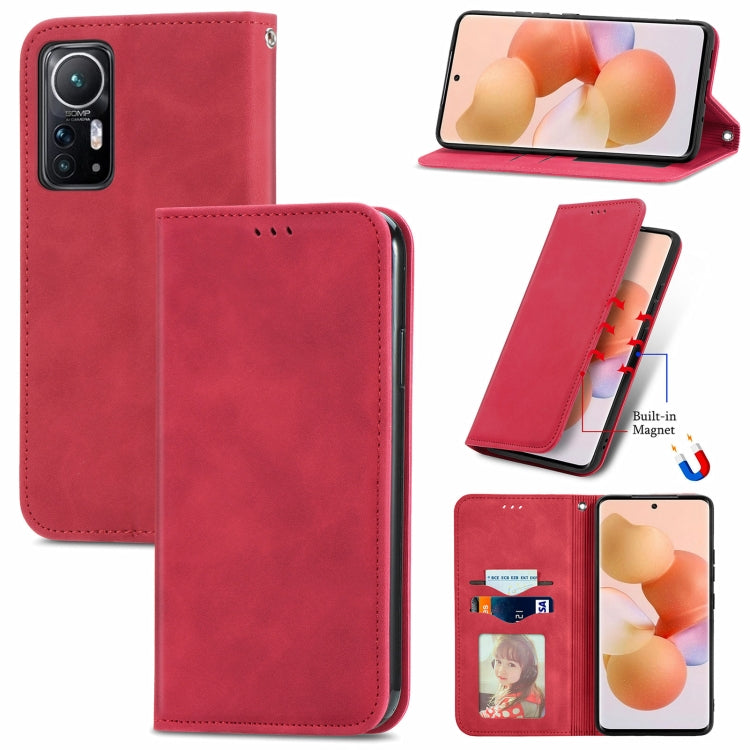 Retro Skin Feel Magnetic Flip Leather Phone Case, For Xiaomi 12 / 12X