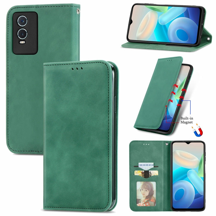 Green magnetic flip leather phone case with back camera cutout and front stand