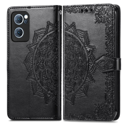 Mandala Flower Embossed Flip Leather Phone Case, For OPPO Reno7 5G, For OPPO Reno7 Pro 5G, For OPPO A16K