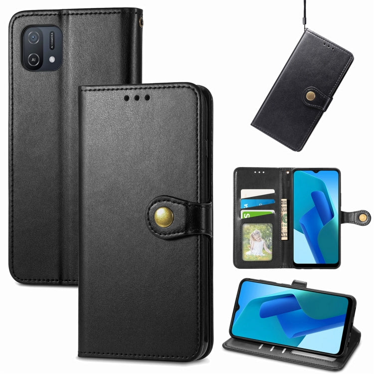 Solid Color Leather Buckle Phone Case, For OPPO A16K, For OPPO Reno7 5G