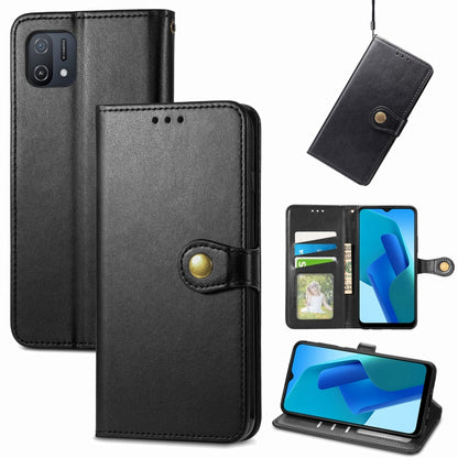 Solid Color Leather Buckle Phone Case, For OPPO A16K, For OPPO Reno7 5G