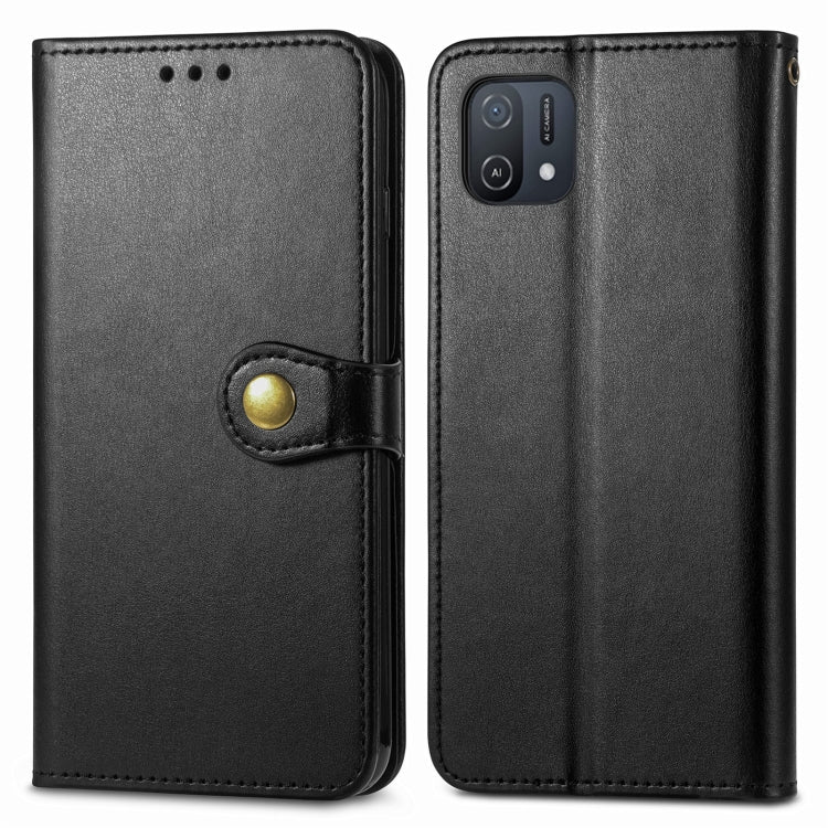 Solid Color Leather Buckle Phone Case, For OPPO A16K, For OPPO Reno7 5G