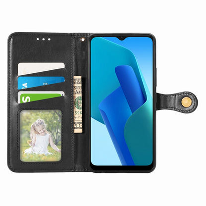 Solid Color Leather Buckle Phone Case, For OPPO A16K, For OPPO Reno7 5G