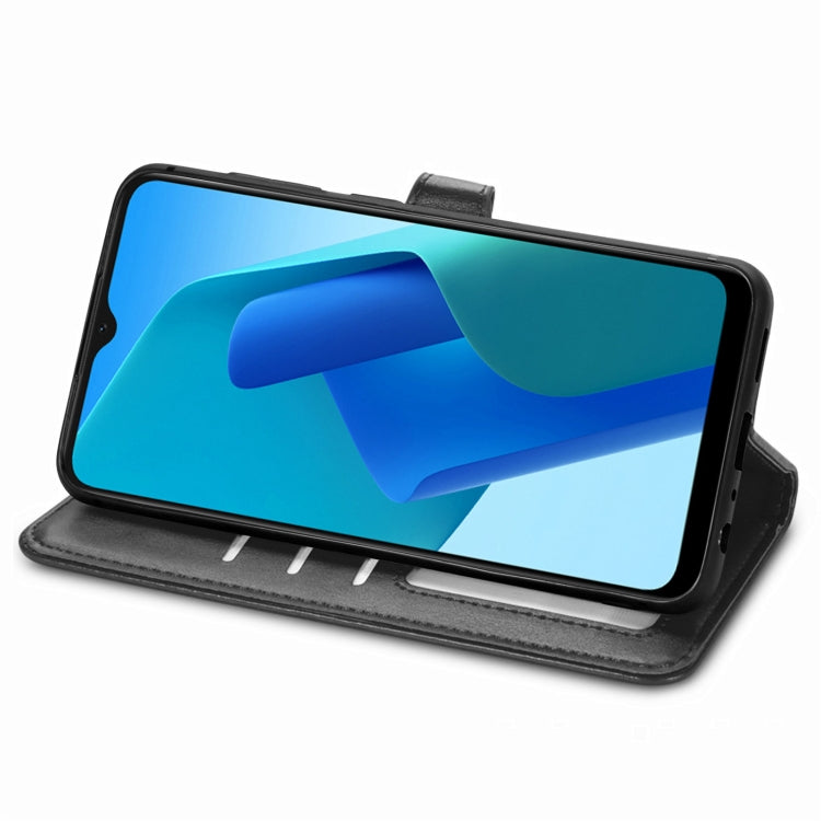 Solid Color Leather Buckle Phone Case, For OPPO A16K, For OPPO Reno7 5G