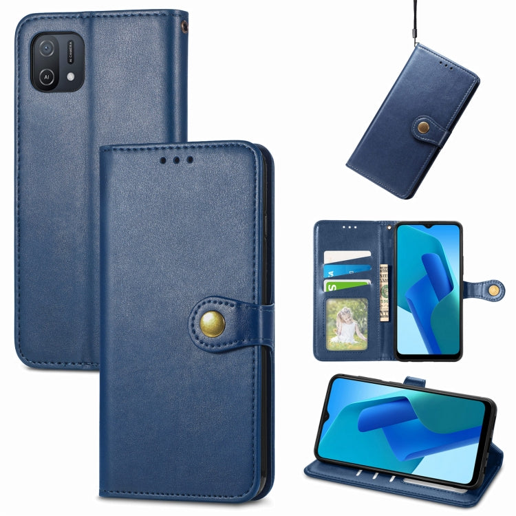 Solid Color Leather Buckle Phone Case, For OPPO A16K, For OPPO Reno7 5G