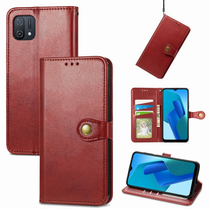 Solid Color Leather Buckle Phone Case, For OPPO A16K, For OPPO Reno7 5G