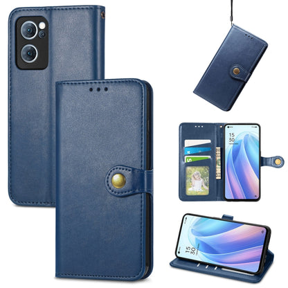 Solid Color Leather Buckle Phone Case, For OPPO A16K, For OPPO Reno7 5G