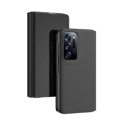 Plated Mirror Folding Flip Leather Phone Case with Holder, For OPPO Find N