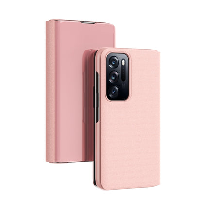 Plated Mirror Folding Flip Leather Phone Case with Holder, For OPPO Find N
