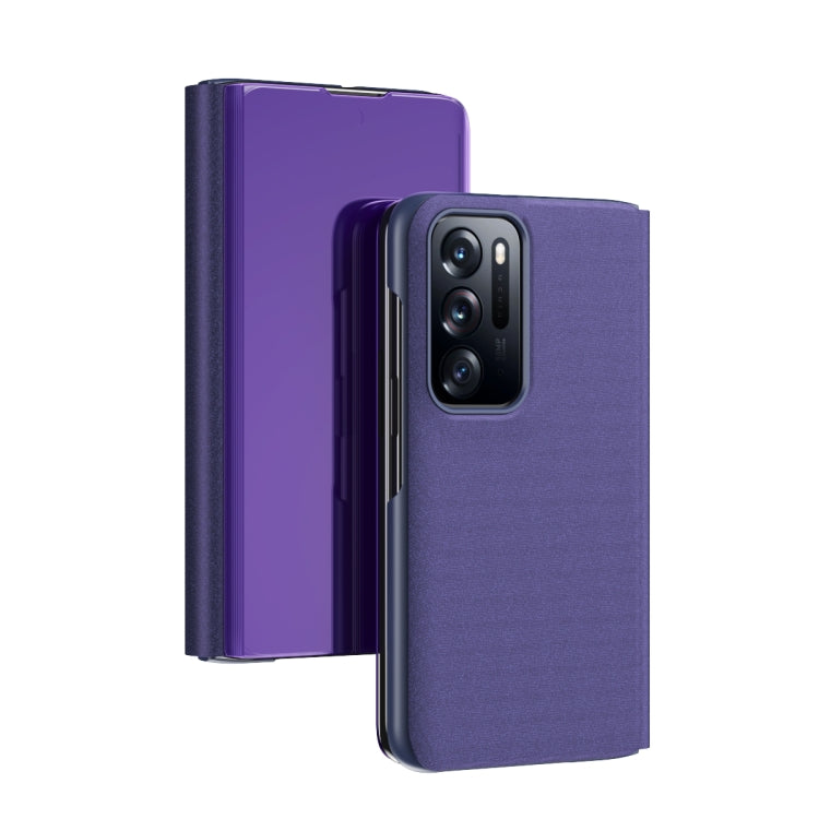 Plated Mirror Folding Flip Leather Phone Case with Holder, For OPPO Find N