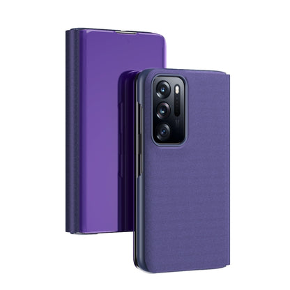 Plated Mirror Folding Flip Leather Phone Case with Holder, For OPPO Find N