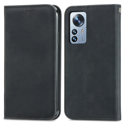 Retro Skin Feel Magnetic Flip Leather Phone Case, For Xiaomi 12 Pro