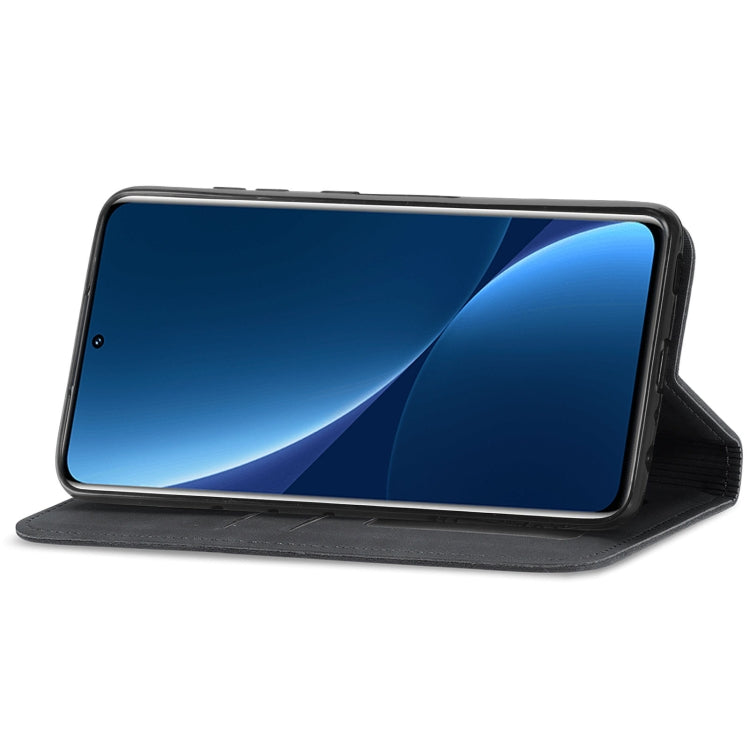 Retro Skin Feel Magnetic Flip Leather Phone Case, For Xiaomi 12 Pro