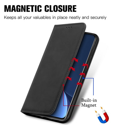Retro Skin Feel Magnetic Flip Leather Phone Case, For Xiaomi 12 Pro