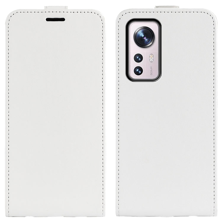 For Xiaomi 12 R64 Texture Vertical Flip Leather Phone Case, For Xiaomi 12