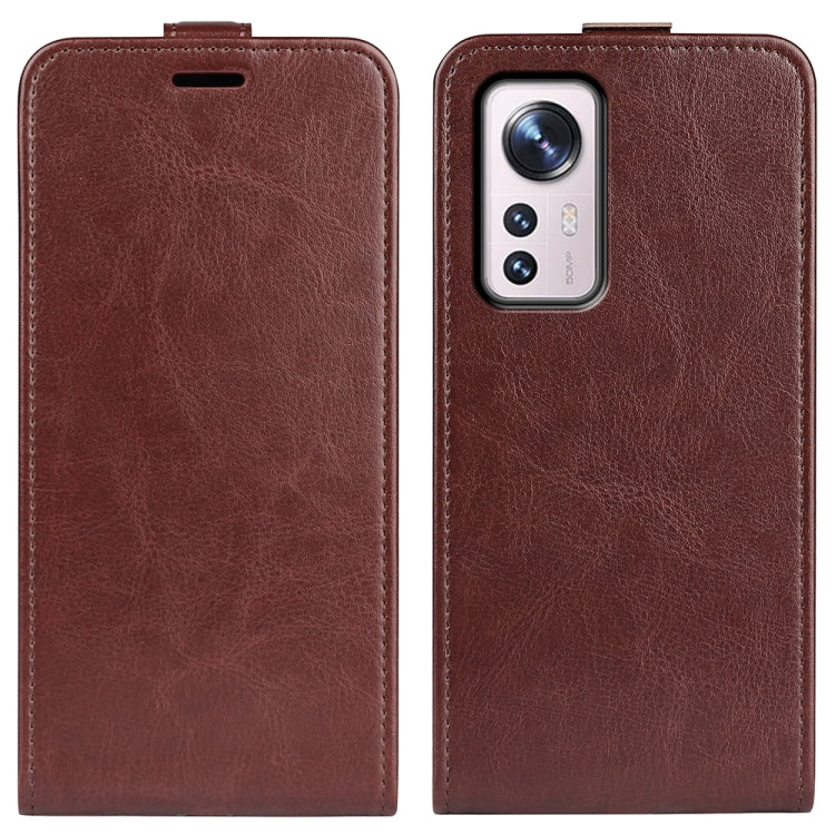 For Xiaomi 12 R64 Texture Vertical Flip Leather Phone Case, For Xiaomi 12