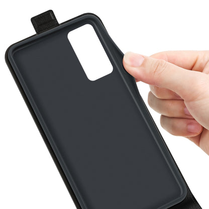 Leather vertical flip phone case for Xiaomi 12 Pro, black back cover with camera window