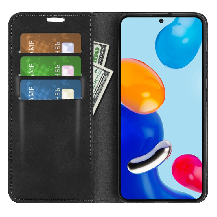 Black leather folio phone case with card slots and magnetic closure
