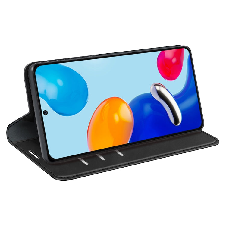 Black leather folio phone case with kickstand for landscape viewing