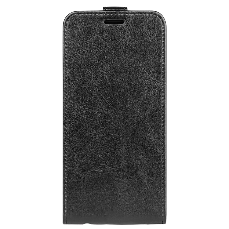 Vertical flip leather phone case for OPPO Realme GT2 Pro 5G, black front with top slot