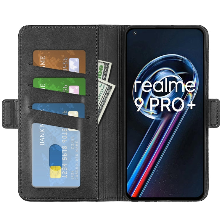 Black leather folio phone case with card slots and magnetic flap for front cover