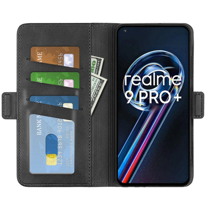 Black leather folio phone case with card slots and magnetic flap for front cover