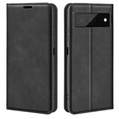 Black magnetic suction leather phone case with folio cover and camera cutout